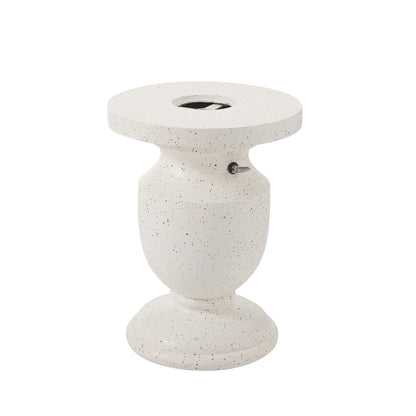 Stellan 24.25" Sand-Filled Umbrella Base - White Speckled MGO Stand with Adjustable Knob
