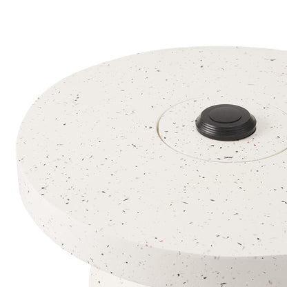 Stellan 24.25" Sand-Filled Umbrella Base - White Speckled MGO Stand with Adjustable Knob