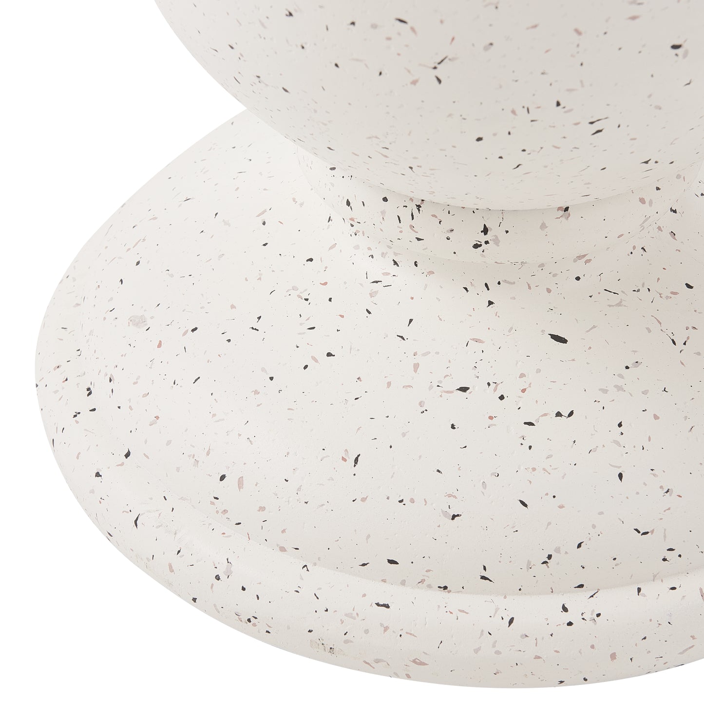 Stellan 24.25" Sand-Filled Umbrella Base - White Speckled MGO Stand with Adjustable Knob
