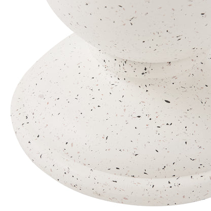 Stellan 24.25" Sand-Filled Umbrella Base - White Speckled MGO Stand with Adjustable Knob
