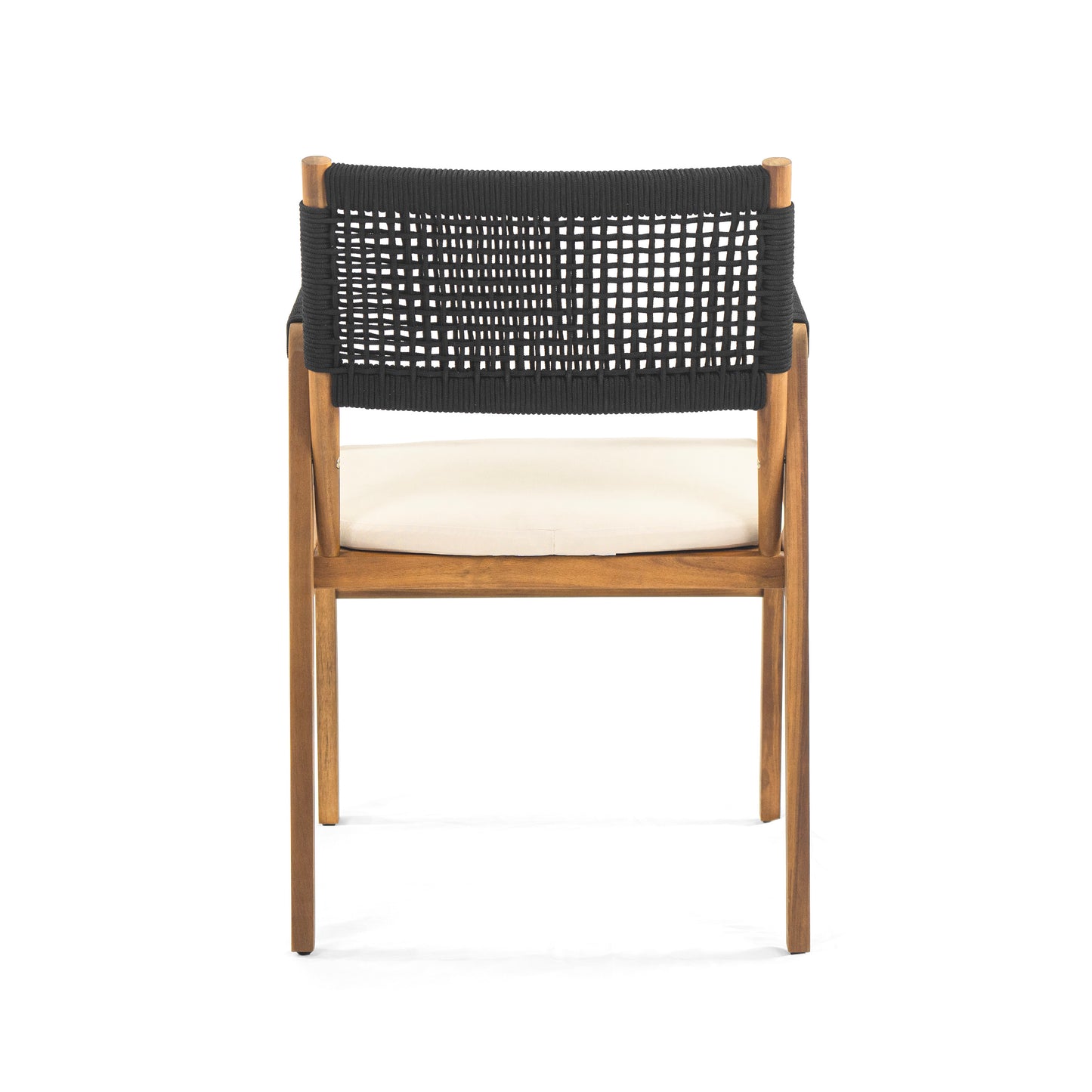 Alista Outdoor 6 Pieces Acacia Wood Dining Set,Include 4 Armchair with Cushion,1 Bench and 1 Table