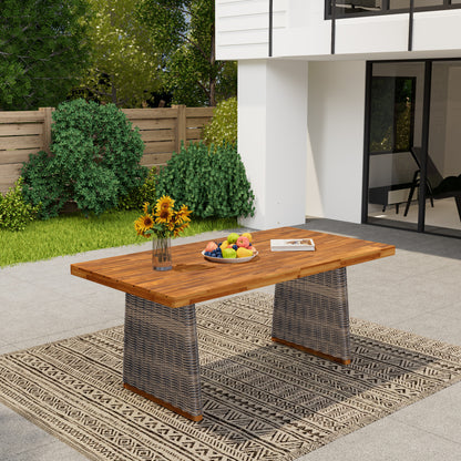 Vireor Outdoor Acacia Wood Bench, Southeast Asian charm