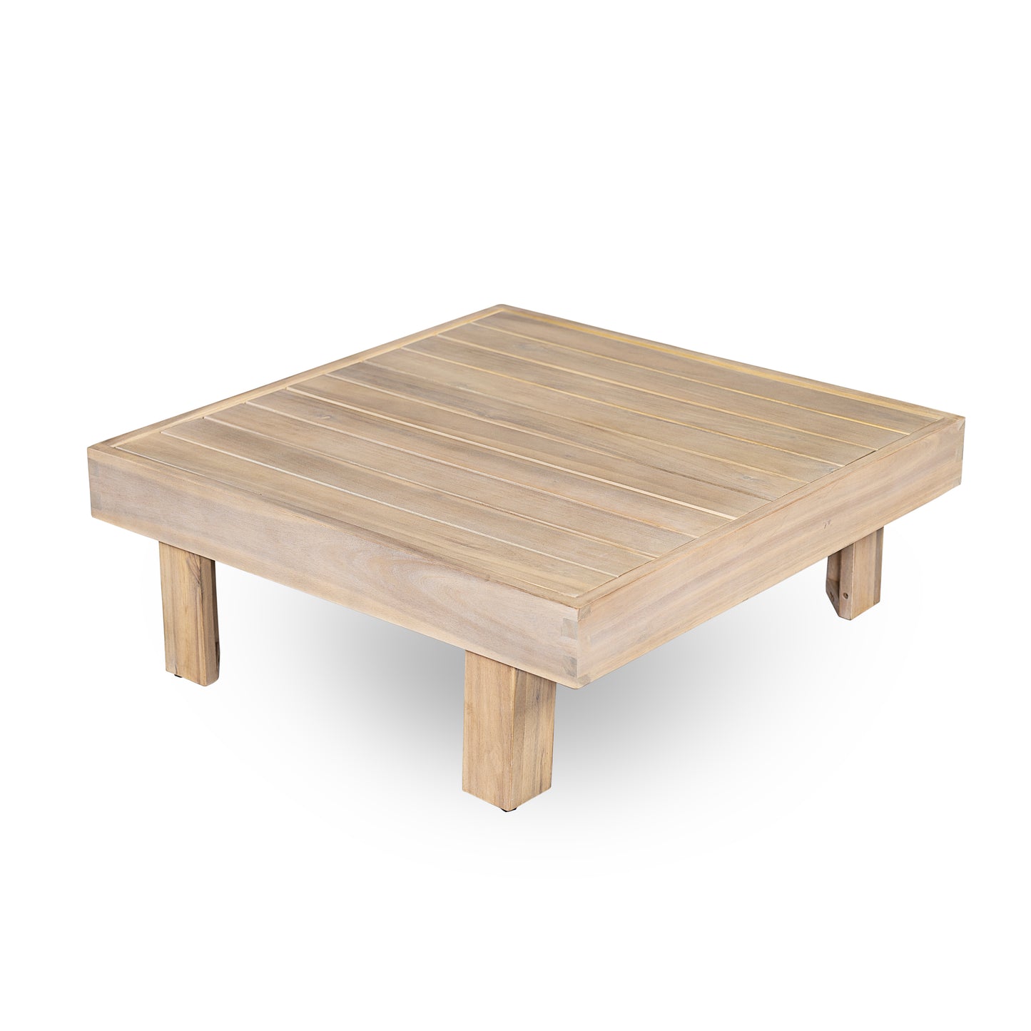 Topia Acacia wood Chat Set 5 pieces,include 3 Seater Sofa,Left and Right 2 seater sofa set,Corner Chair and Coffee Table