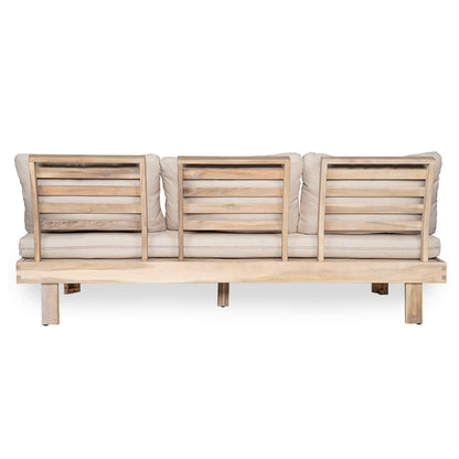 Topia Acacia wood Chat Set 5 pieces,include 3 Seater Sofa,Left and Right 2 seater sofa set,Corner Chair and Coffee Table