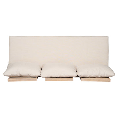 Topia Acacia wood 3 Seater Sofa, Light White+Sand