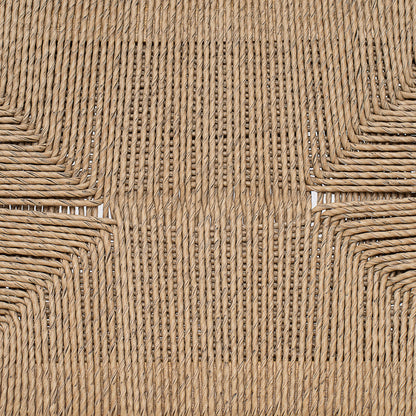 Alistaira Outdoor Arly Wood and Wicker Woven Dining Chair with Cushions(Set of 2)