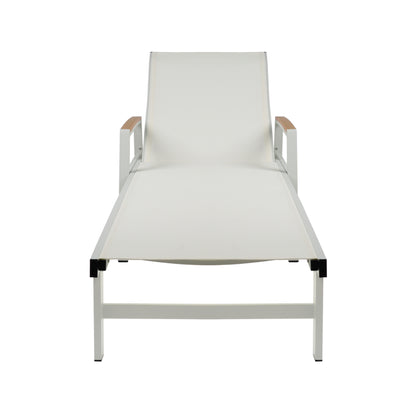 Joy Outdoor Aluminum Chaise Lounge with Mesh Seating (Set of 4)