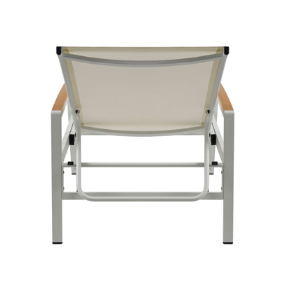 Joy Outdoor Aluminum Chaise Lounge with Mesh Seating (Set of 4)