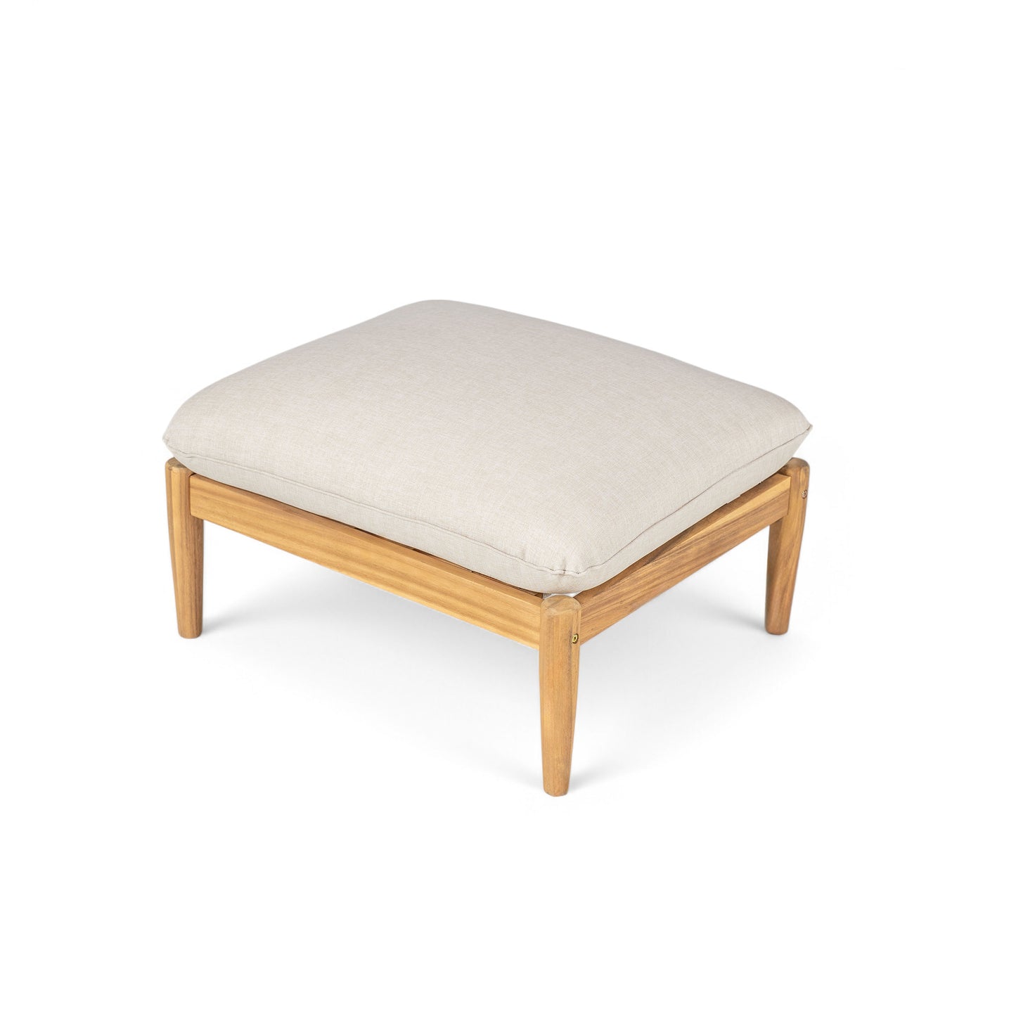 Terassi Outdoor Acacia Wood Lounge Set with Chair, Ottoman