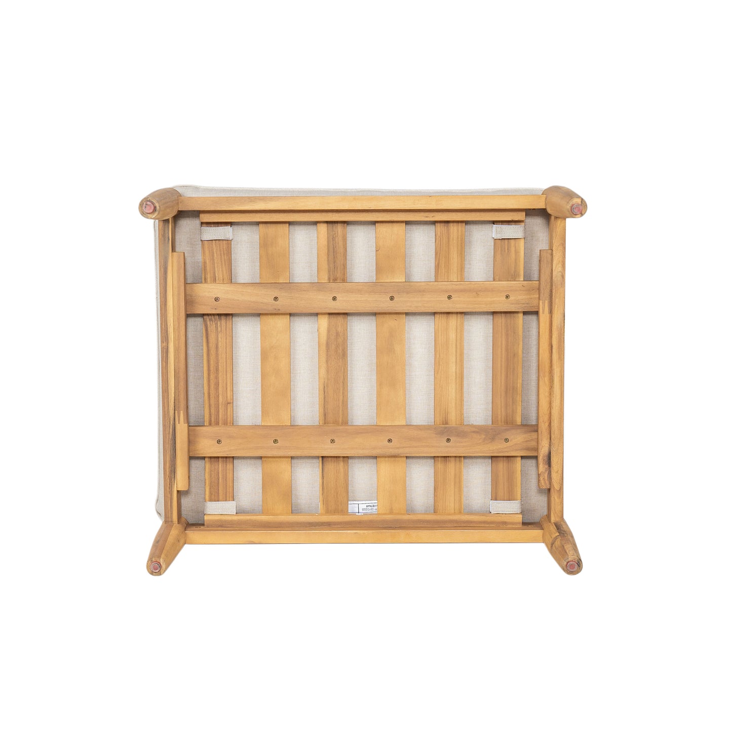 Terassi Outdoor Acacia Wood Lounge Set with Chair, Ottoman