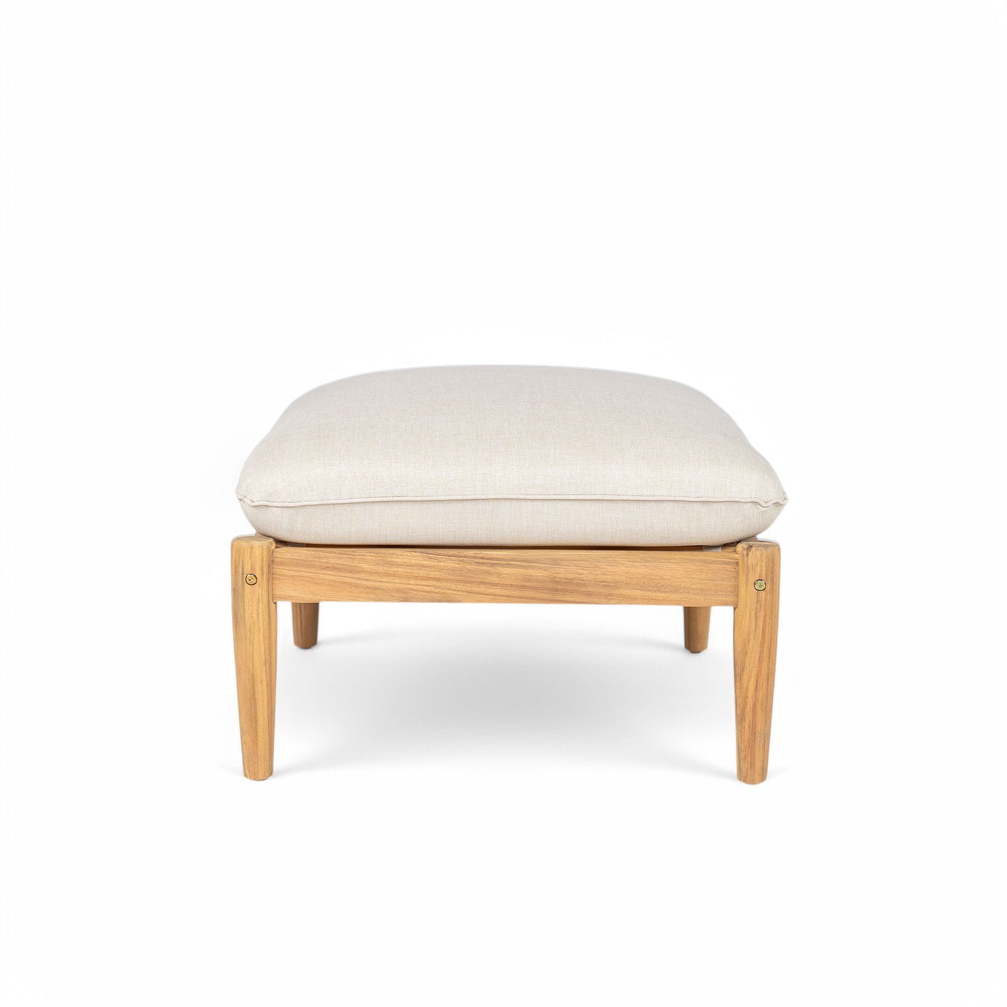 Terassi Outdoor Acacia Wood Lounge Set with Chair, Ottoman