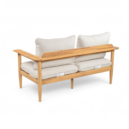 Terassi Outdoor Acacia Wood Loveseat,Beige
