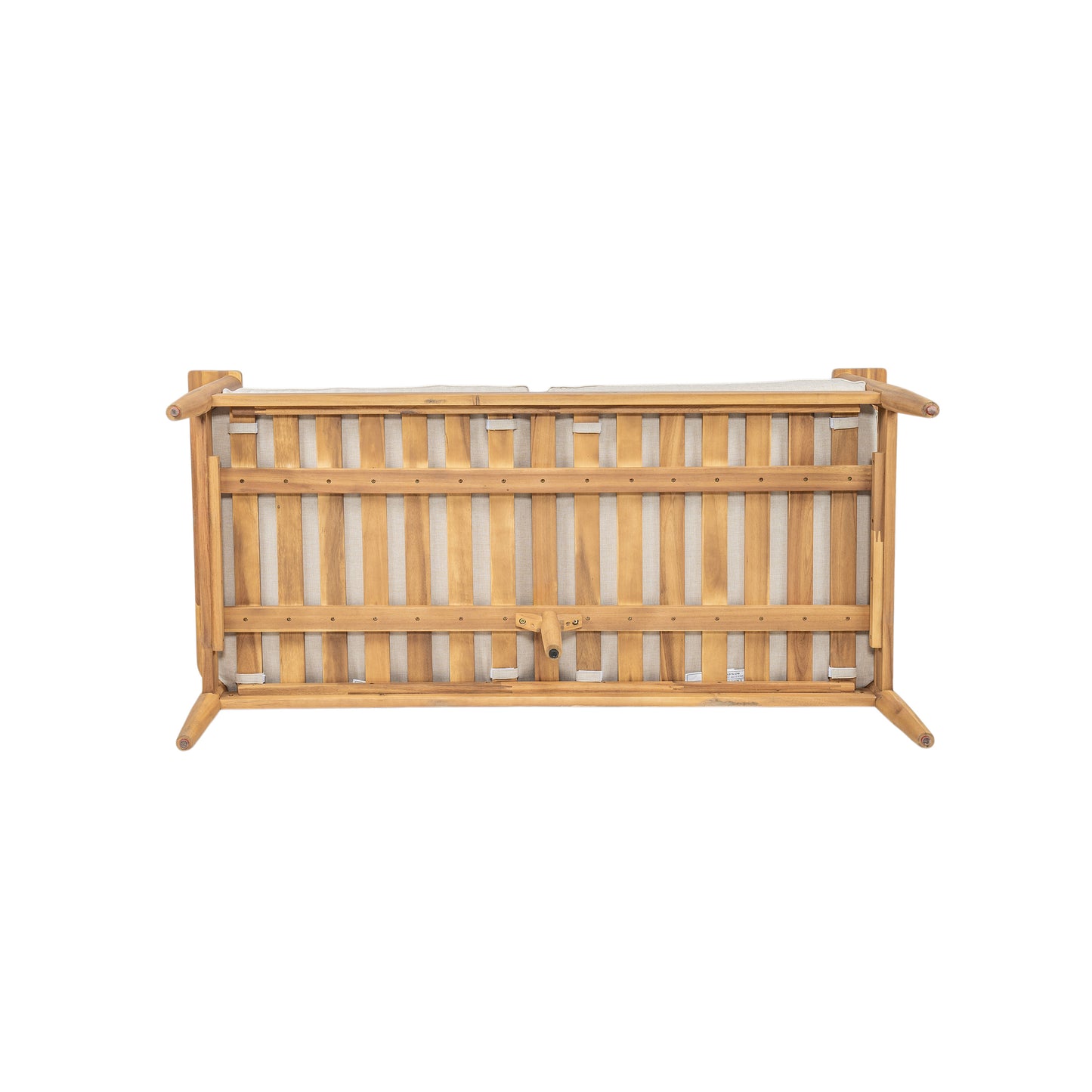 Terassi Outdoor Acacia Wood Loveseat,Beige