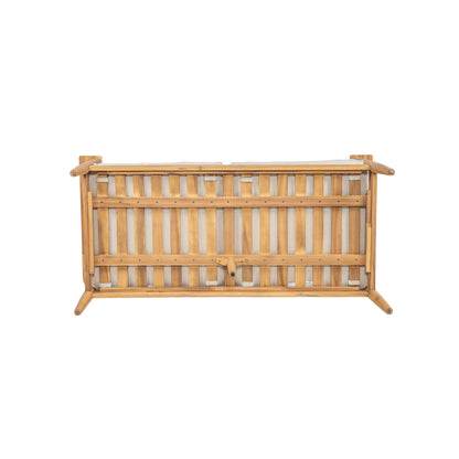 Terassi Outdoor Acacia Wood Loveseat,Beige