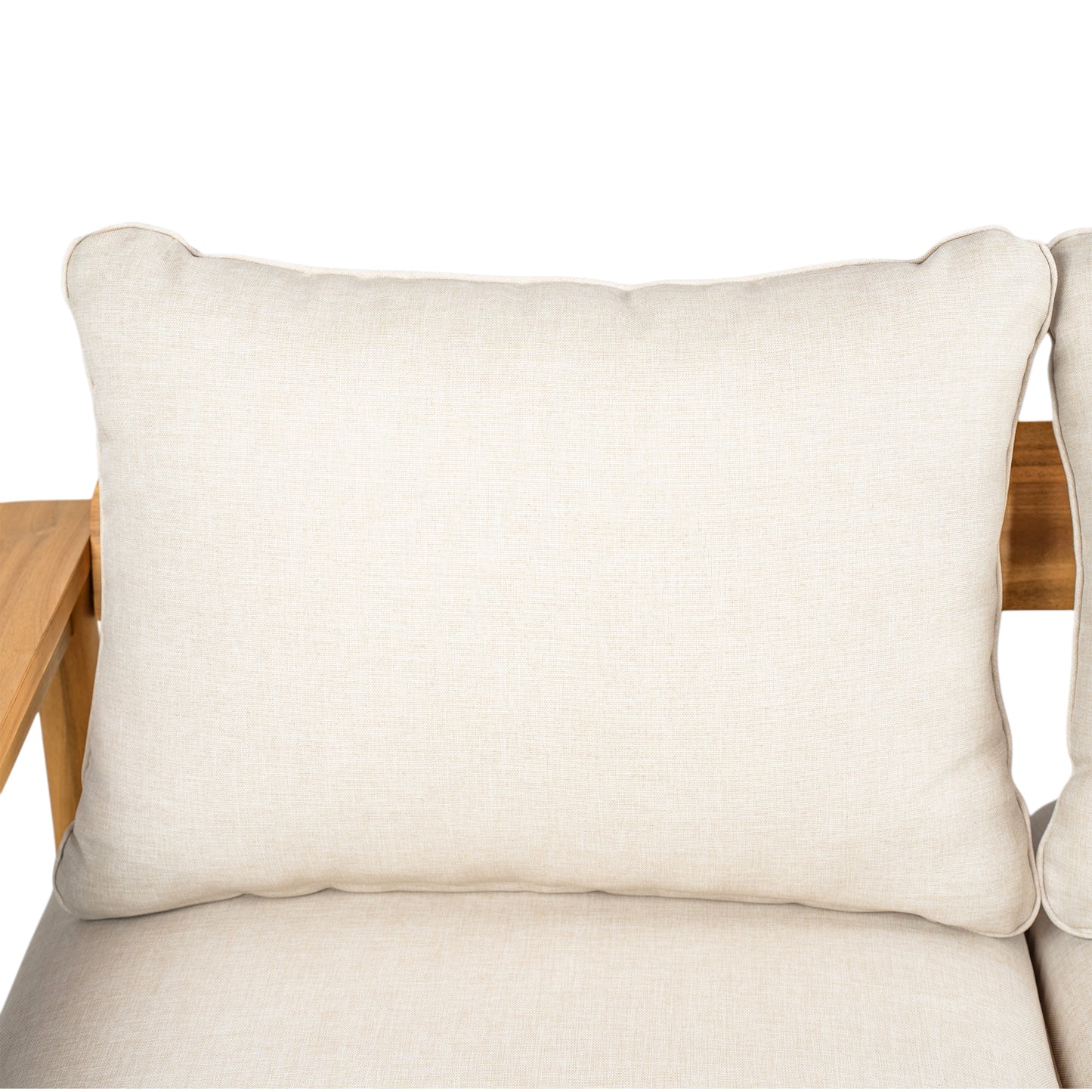 Terassi Outdoor Acacia Wood Loveseat,Beige