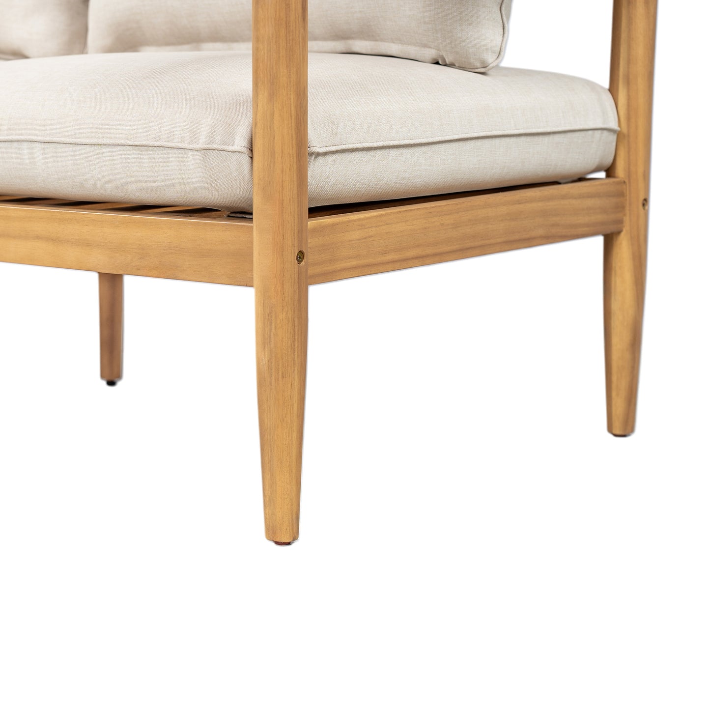 Terassi Outdoor Acacia Wood Loveseat,Beige