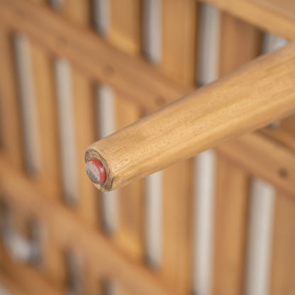 Terassi Outdoor Acacia Wood Loveseat,Beige