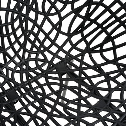Dahliae Outdoor Patio Dining Chairs, Iron & Plastic, Set of 2