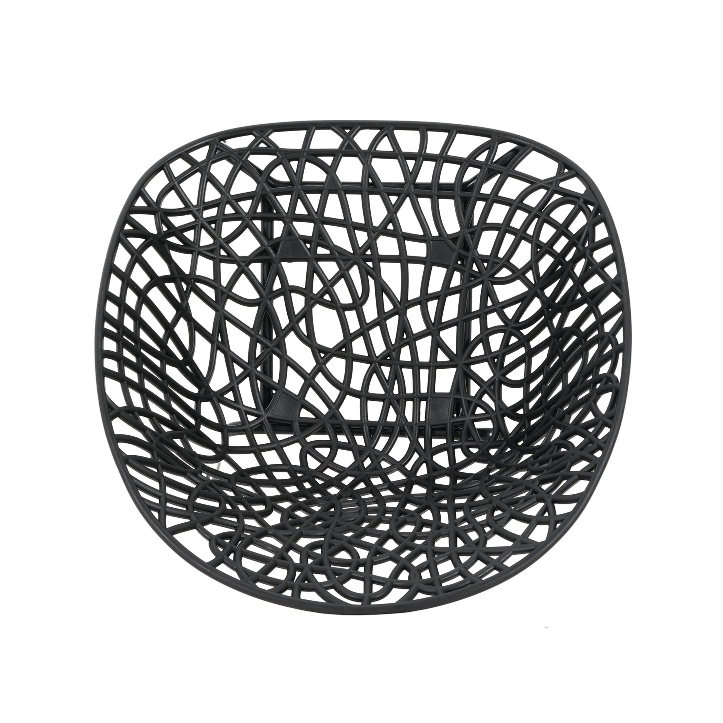 Dahliae Outdoor Patio Dining Chairs, Iron & Plastic, Set of 2