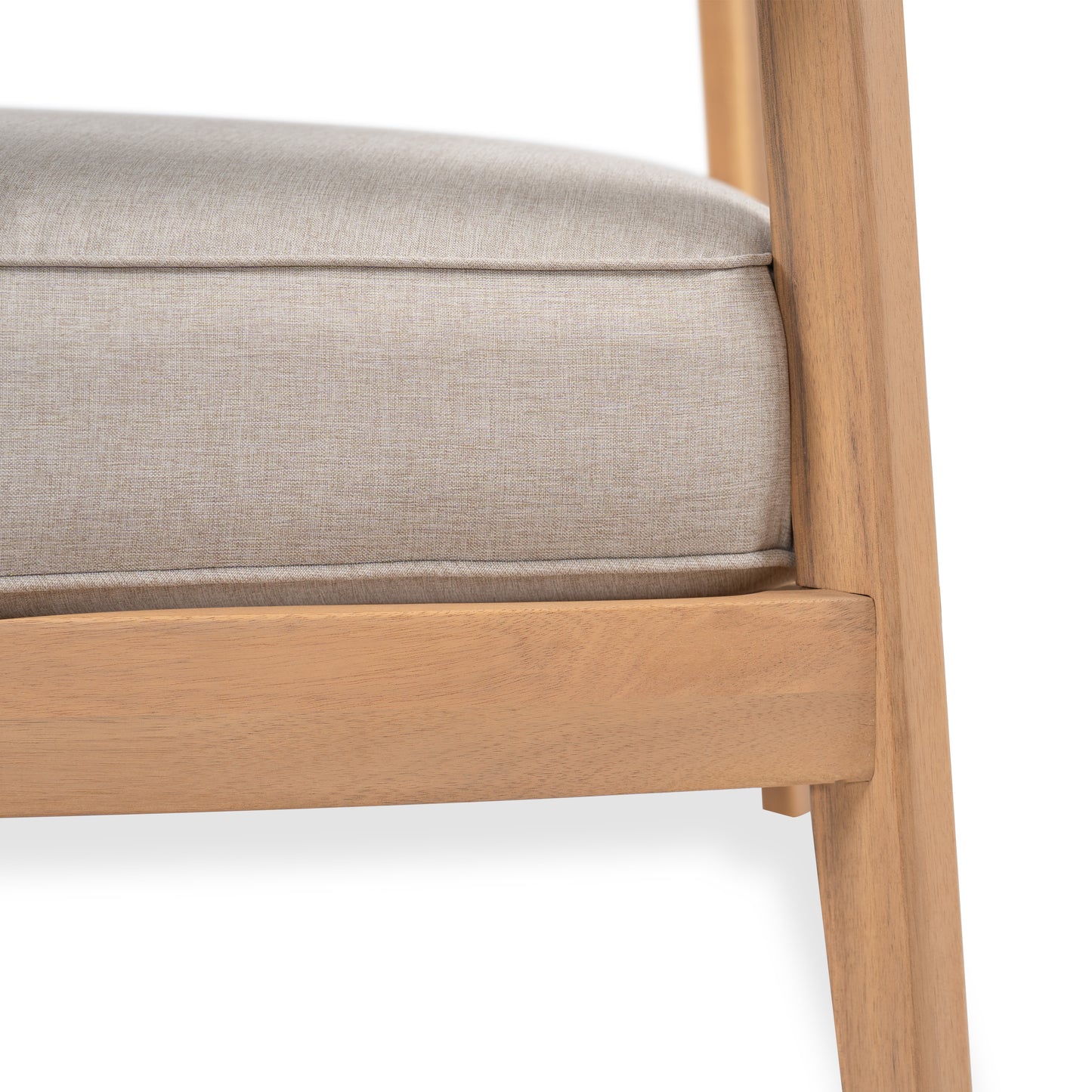 Xylorion Acacia Wood Low back Club Armchair With Seat Cushion