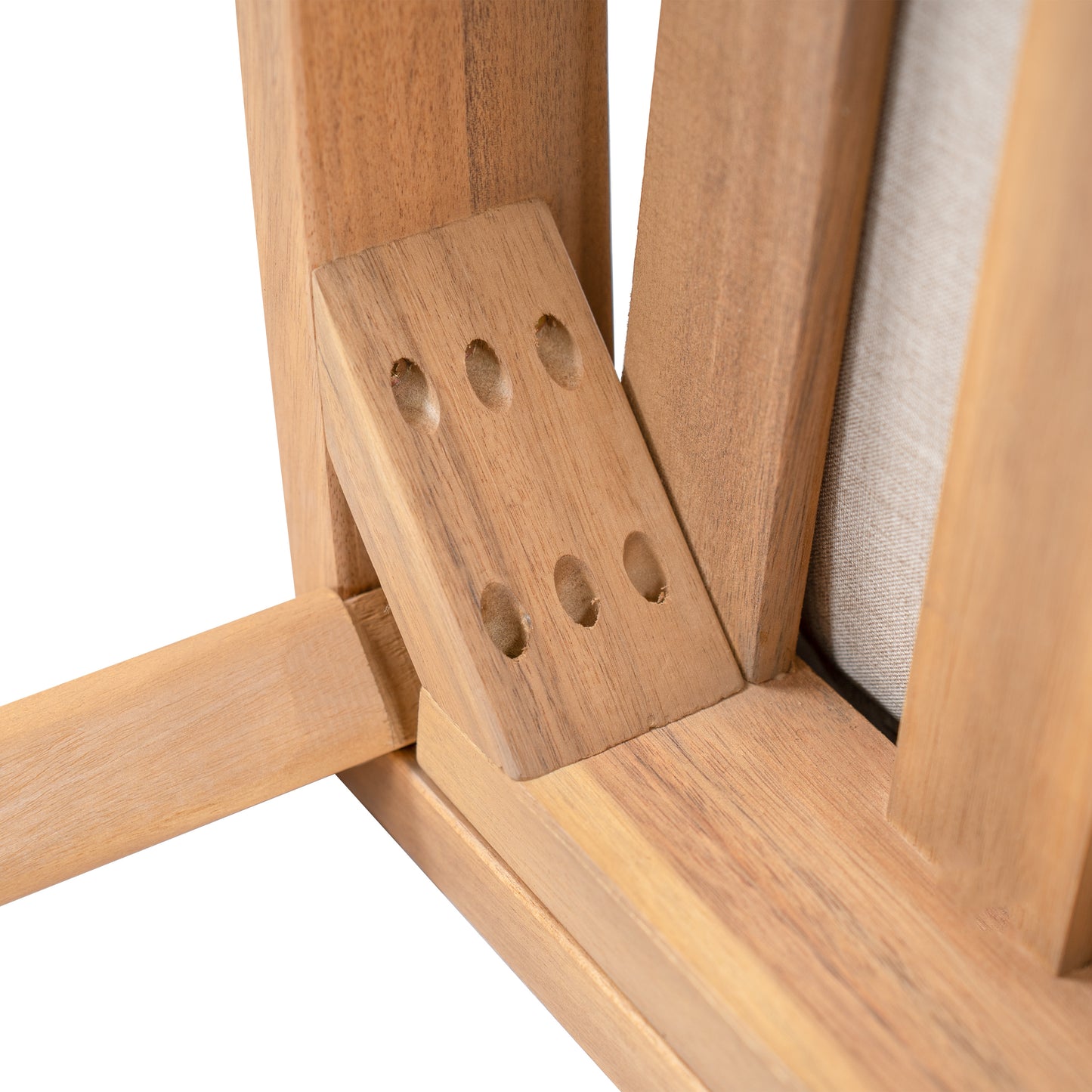 Xylorion Acacia Wood Low back Club Armchair With Seat Cushion