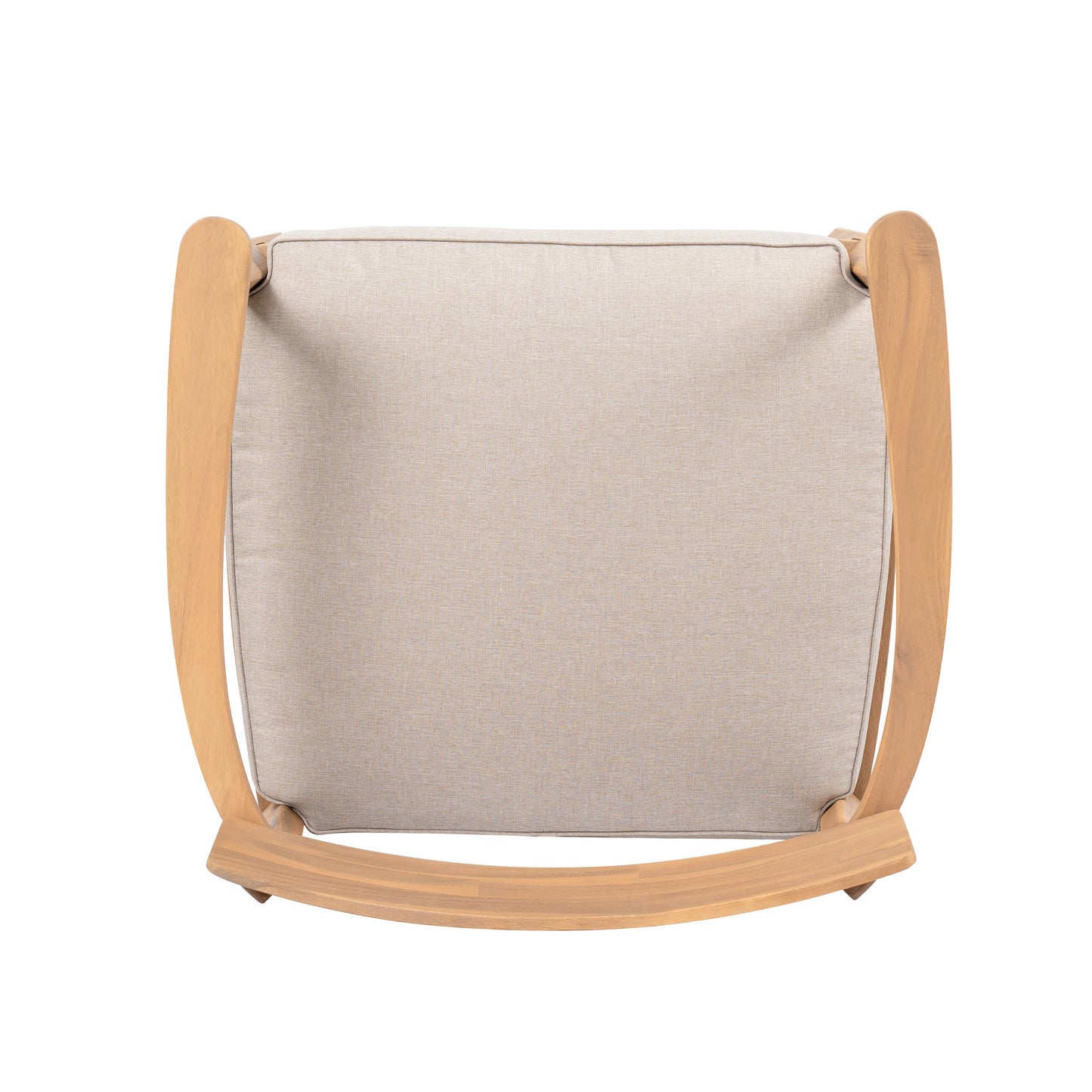 Xylorion Acacia Wood Low back Club Armchair With Seat Cushion