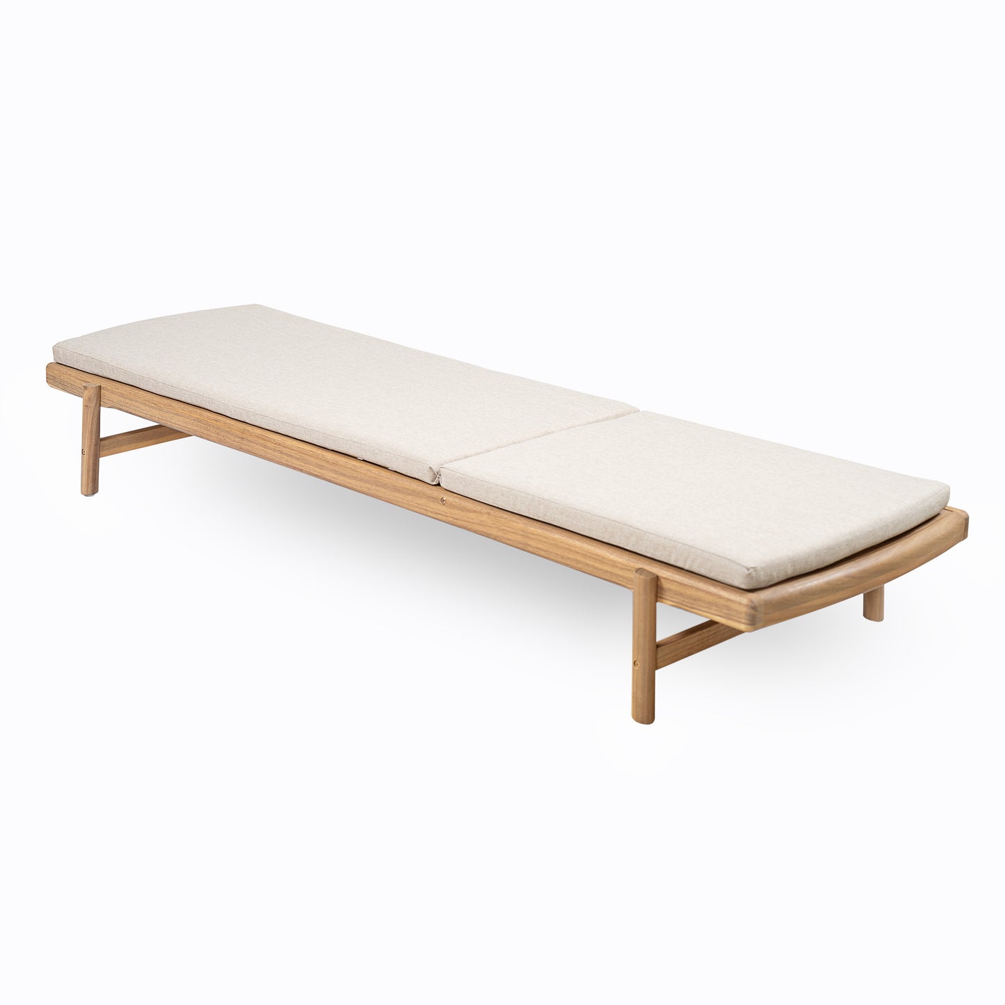 Mallorcar Acacia Wood Chaise Lounge With Cushion