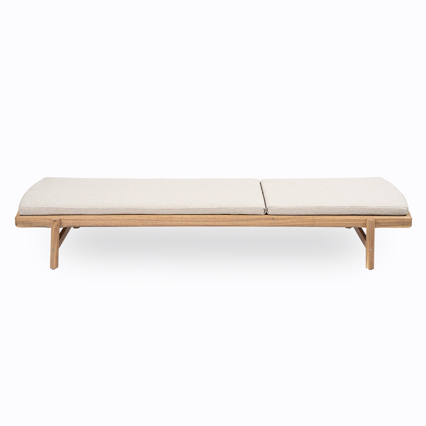 Mallorcar Acacia Wood Chaise Lounge With Cushion