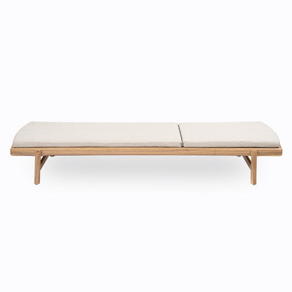 Mallorcar Acacia Wood Chaise Lounge With Cushion
