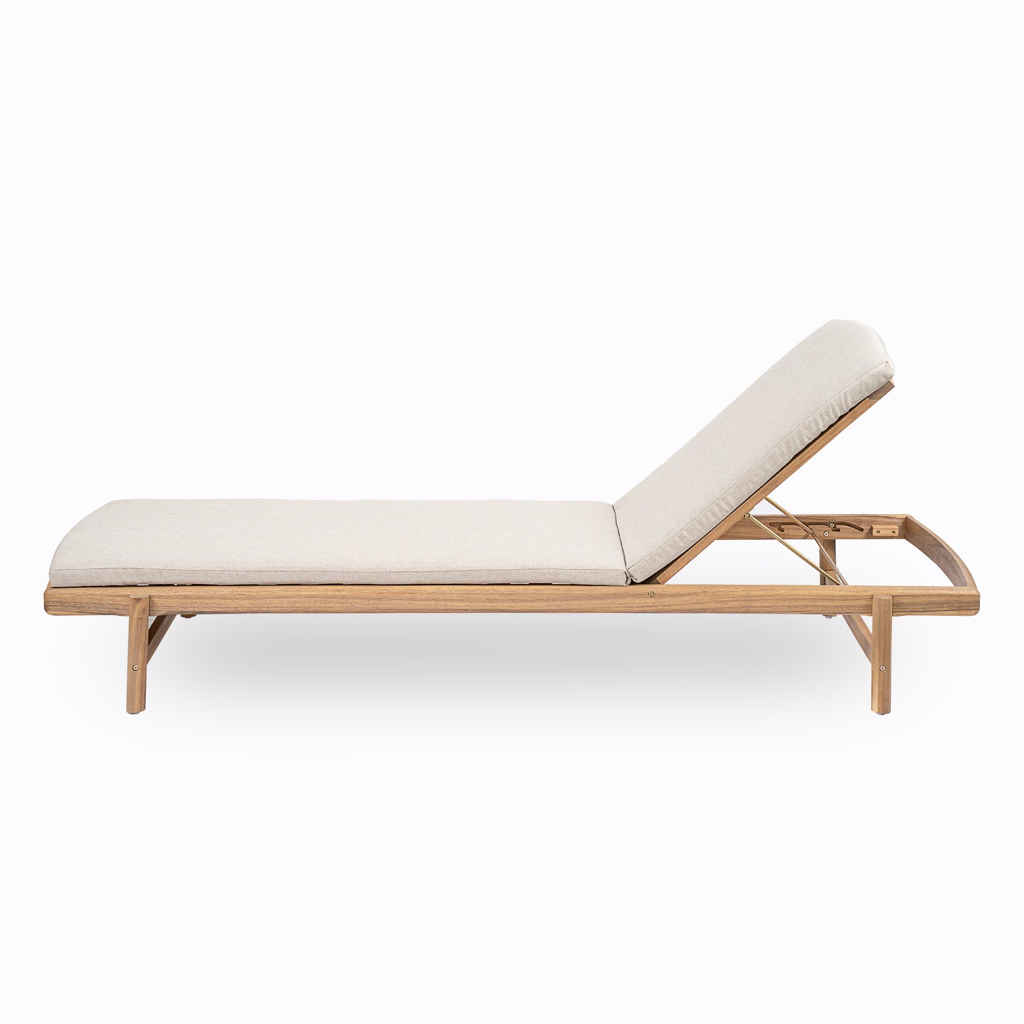 Mallorcar Acacia Wood Chaise Lounge With Cushion