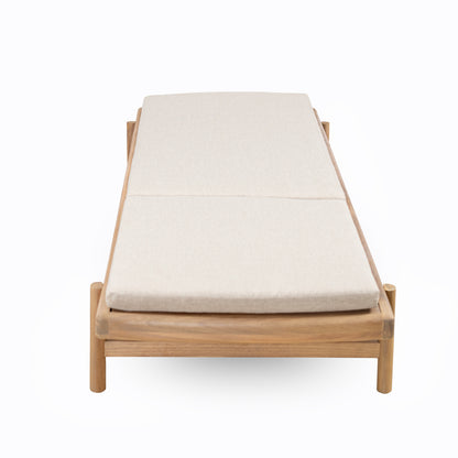 Mallorcar Acacia Wood Chaise Lounge With Cushion