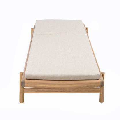 Mallorcar Acacia Wood Chaise Lounge With Cushion