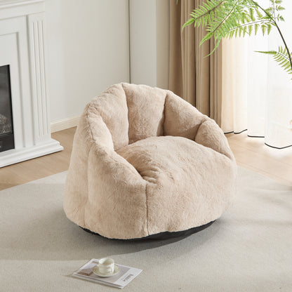 Albi Indoor Cozy Armchair-Style Bean Bag, Beige