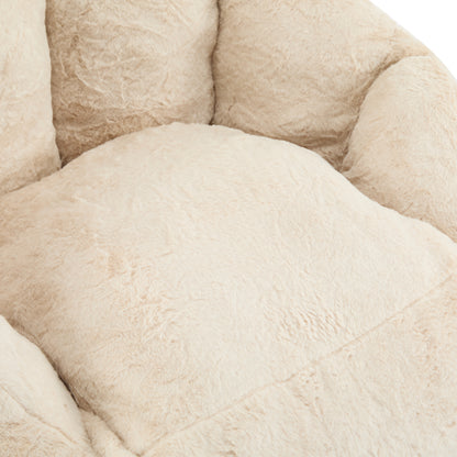 Albi Indoor Cozy Armchair-Style Bean Bag, Beige