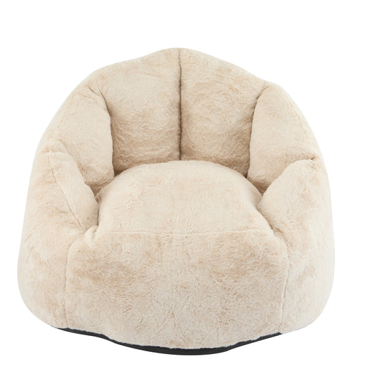 Albi Indoor Cozy Armchair-Style Bean Bag, Beige