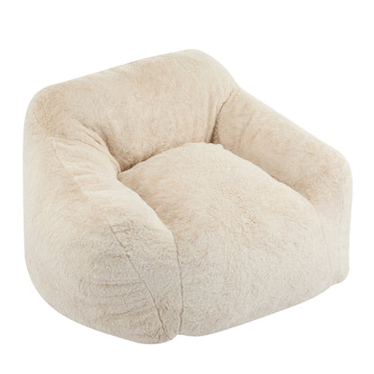 Auch Indoor Armchair Style Bean Bag, Beige