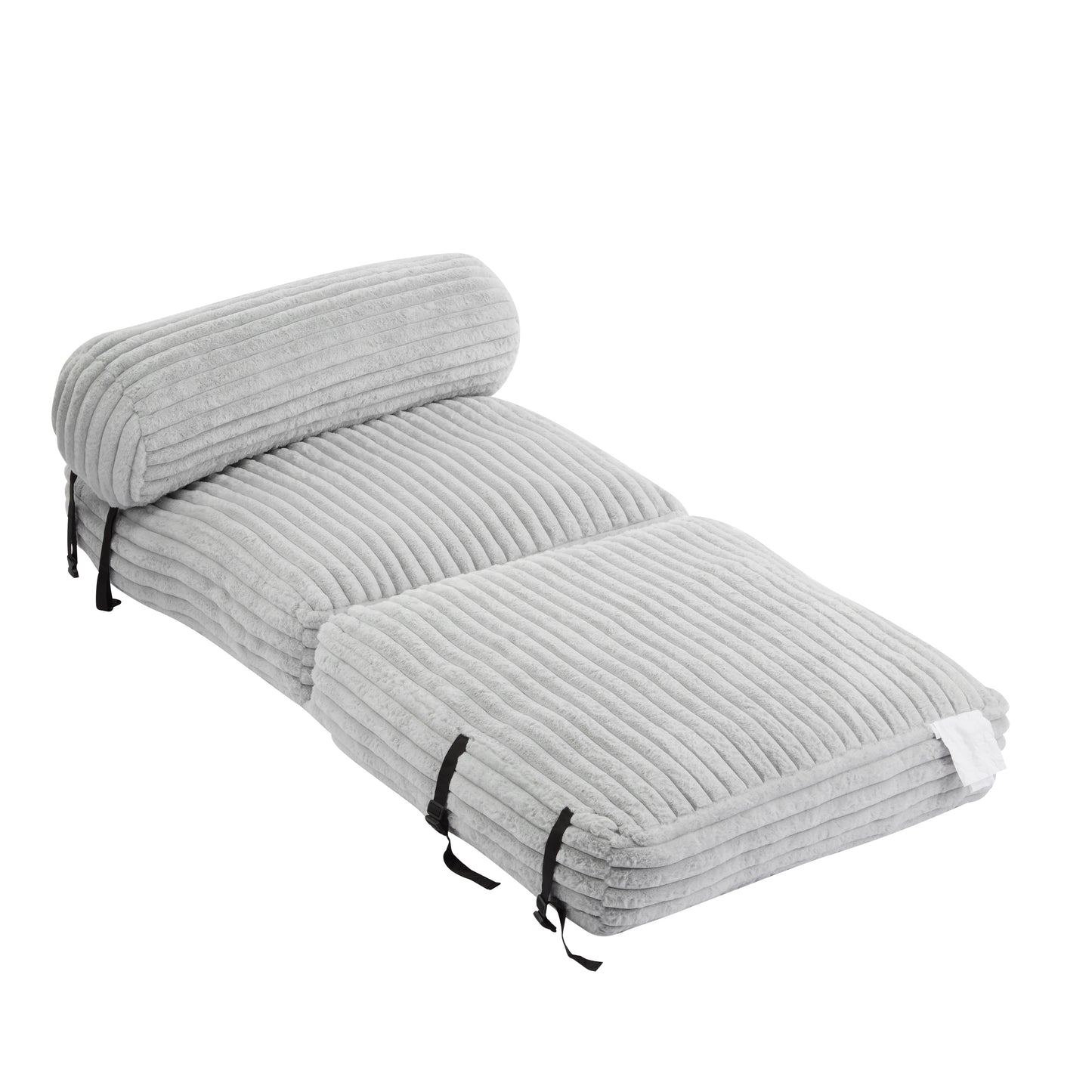 Latinao Indoor Foldbable Bean Bag Lounge chair, Light Gray