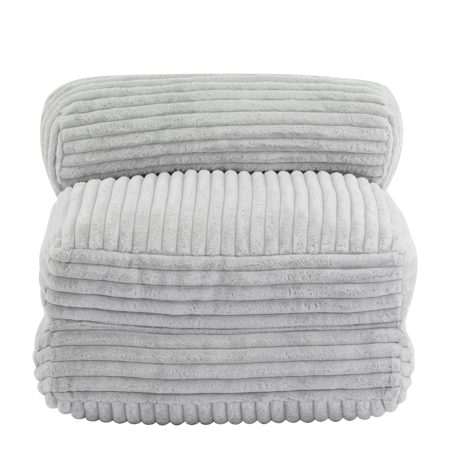 Latinao Indoor Foldbable Bean Bag Lounge chair, Light Gray