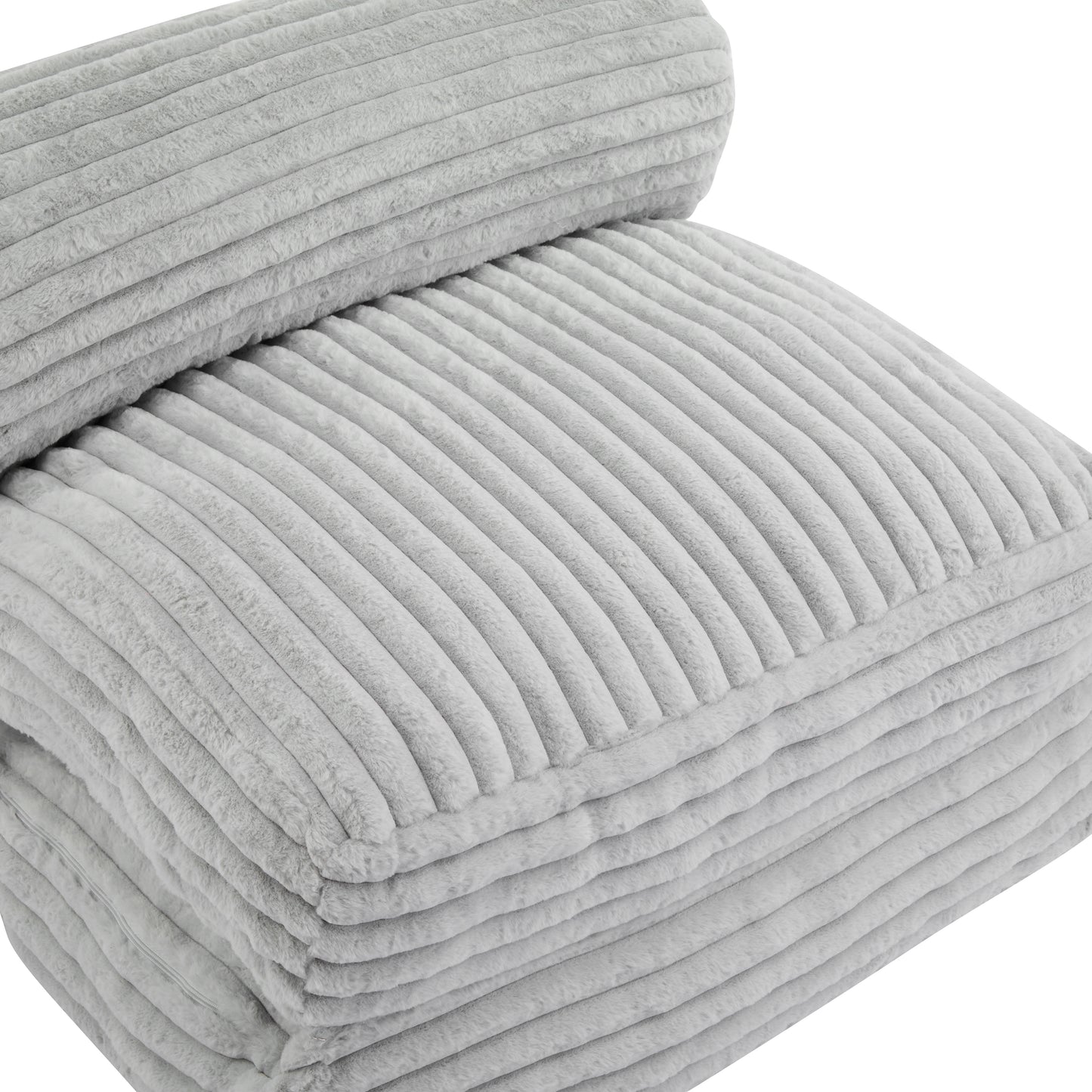 Latinao Indoor Foldbable Bean Bag Lounge chair, Light Gray