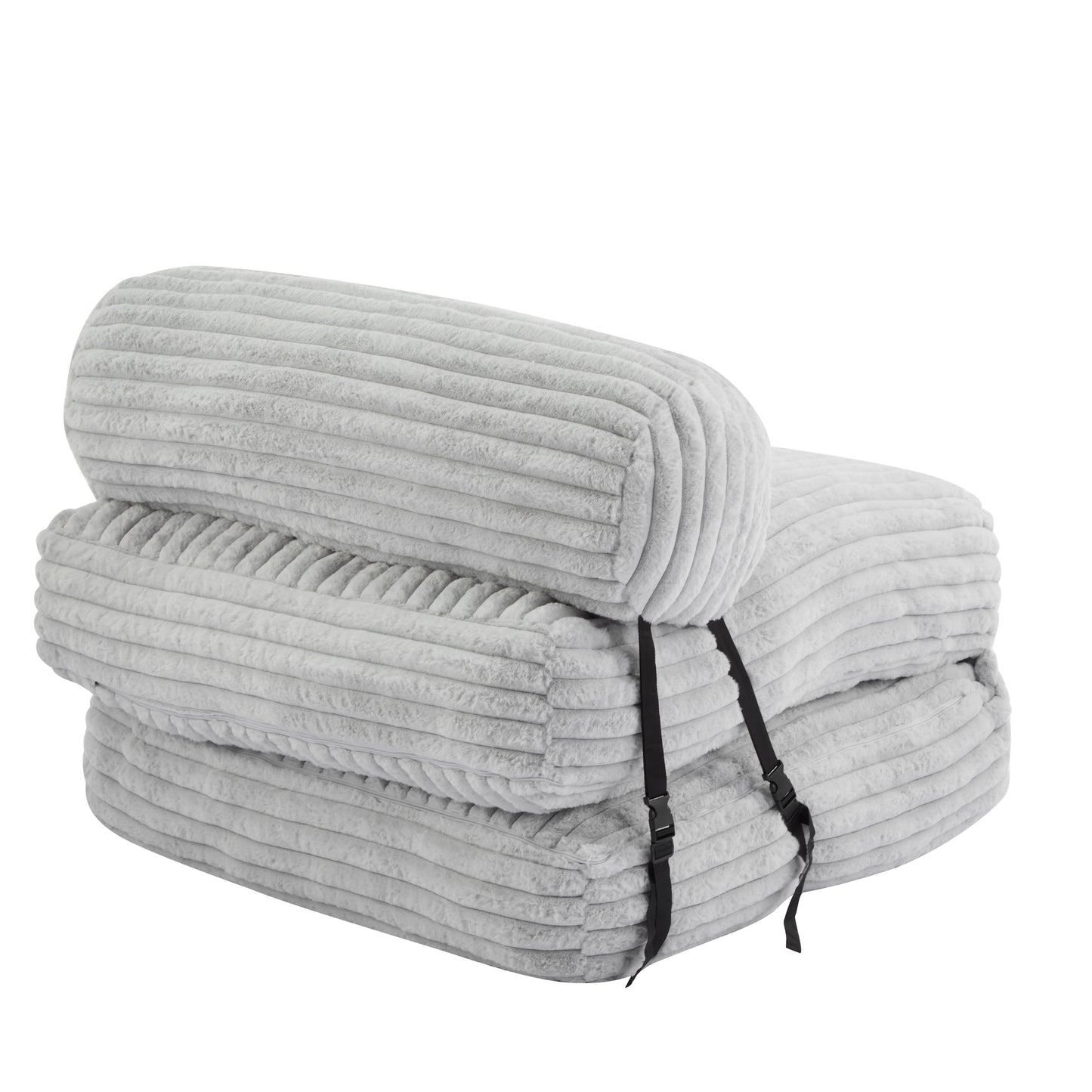 Latinao Indoor Foldbable Bean Bag Lounge chair, Light Gray