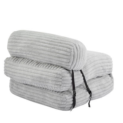 Latinao Indoor Foldbable Bean Bag Lounge chair, Light Gray