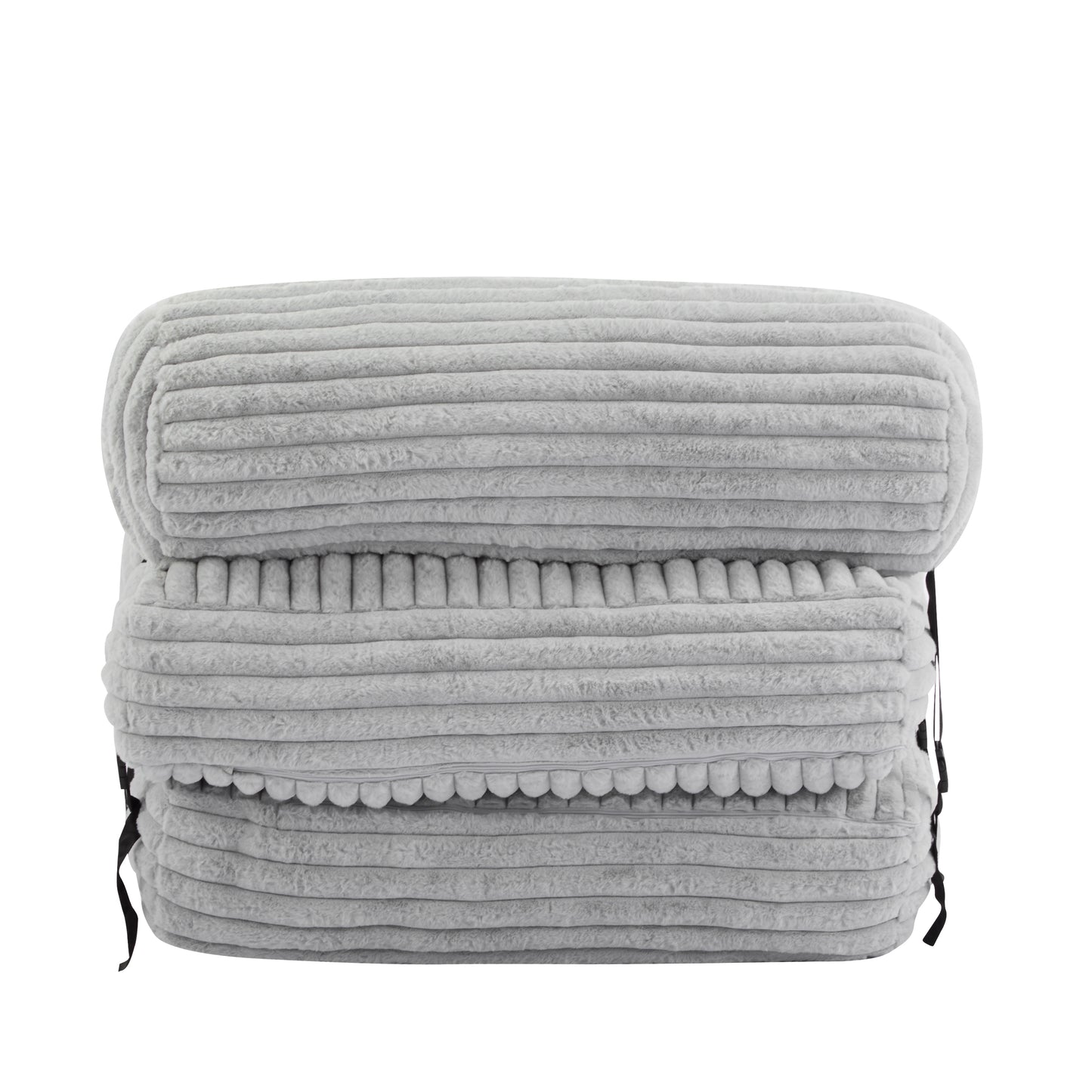 Latinao Indoor Foldbable Bean Bag Lounge chair, Light Gray