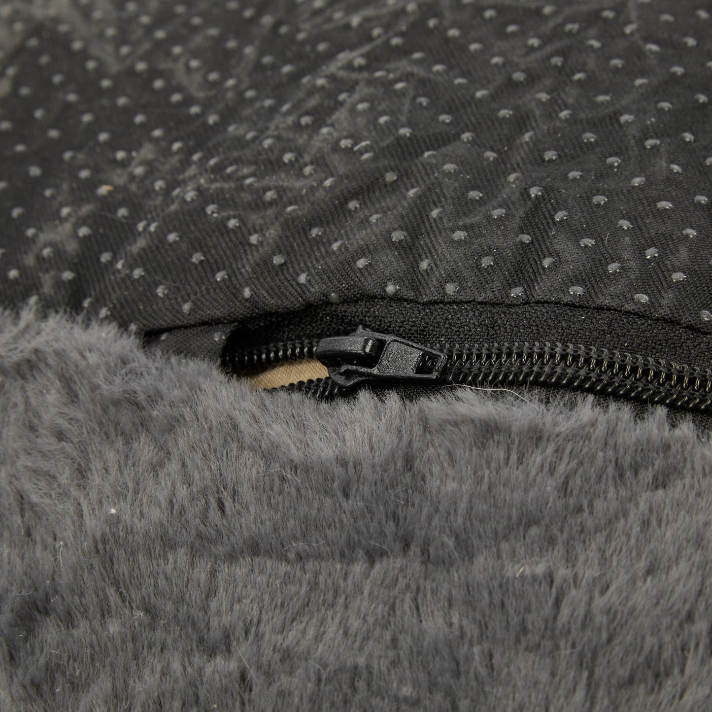 Sezze Indoor Bean Bag Chair, Gray Faux Fur