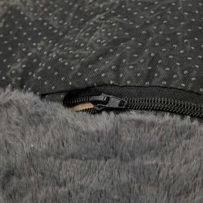 Sezze Indoor Bean Bag Chair, Gray Faux Fur