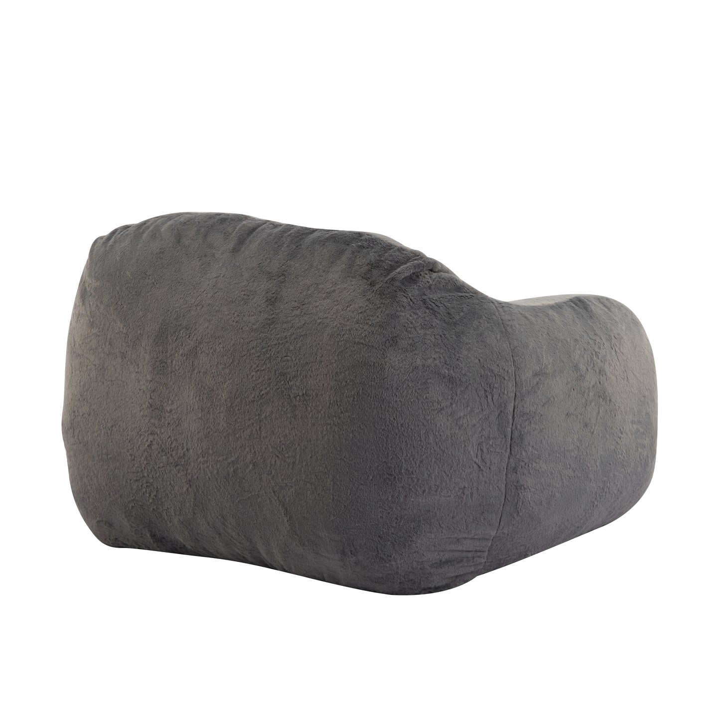 Sezze Indoor Bean Bag Chair, Gray Faux Fur
