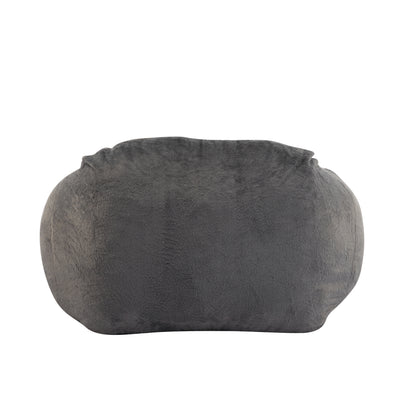 Sezze Indoor Bean Bag Chair, Gray Faux Fur