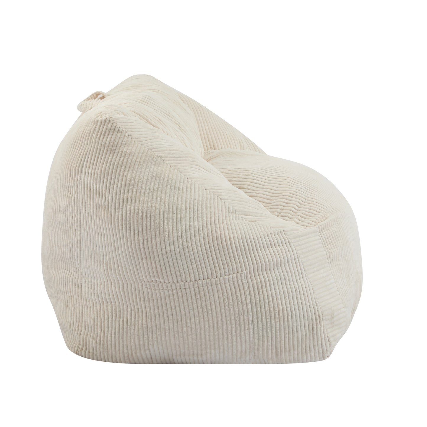 Olbia Indoor Bean Bag Chair, Beige Faux Fur