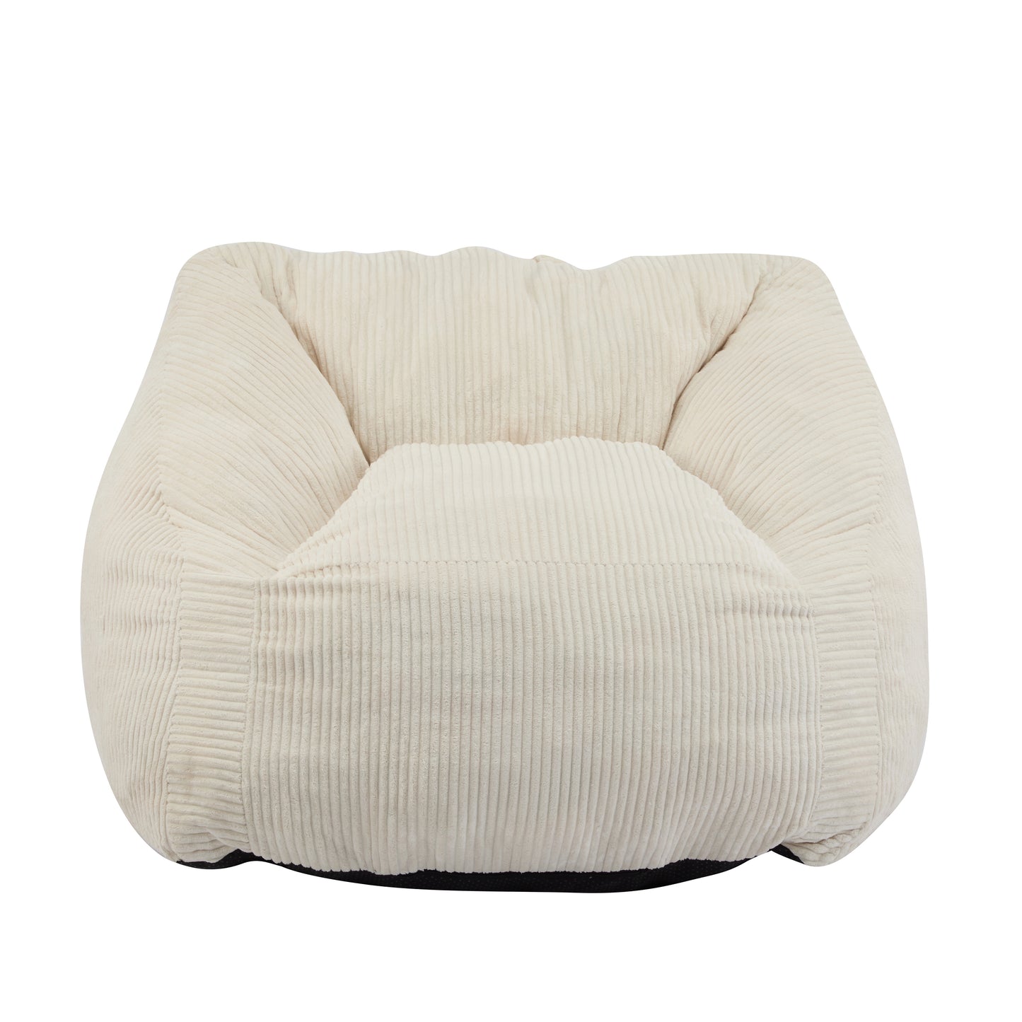 Olbia Indoor Bean Bag Chair, Beige Faux Fur