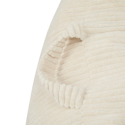 Olbia Indoor Bean Bag Chair, Beige Faux Fur