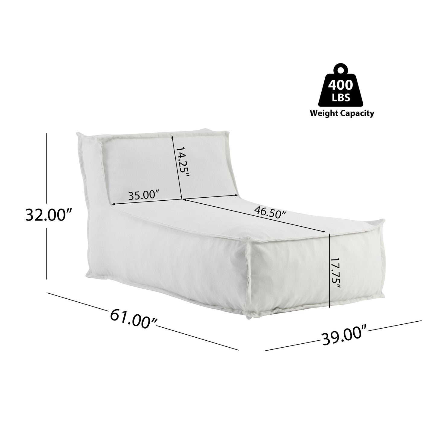 Ramonila Versatile Outdoor Bean Bag Lounge Chair